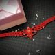 Colier Rou  Micro Macrame Cuart Cherry 