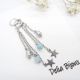 Cercei handmade unicat - acvamarin si perle cod11