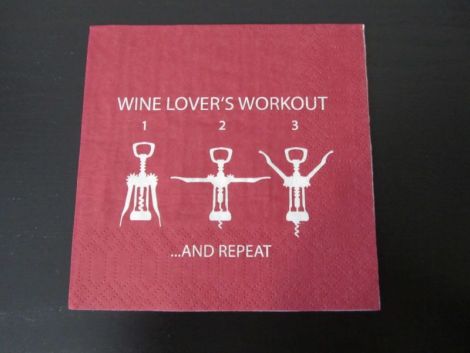 servetel intreg 25-25 cm wine lovers workout