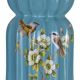 Scaun ceramica asiatica bleu cu flori si pasari