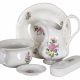 Set pentru baie din portelan pictat