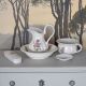 Set pentru baie din portelan pictat