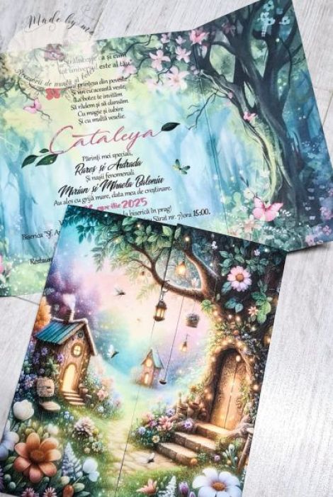 Invitatie botez Padure fermecata