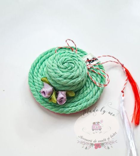Martisor palarie verde mint