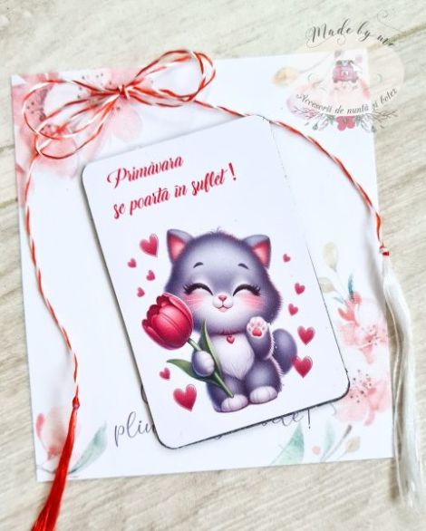 Martisor magnet pisicuta