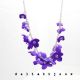 Colier handmade statement unicat -floral - foamira