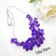 Colier handmade statement unicat -floral - foamira