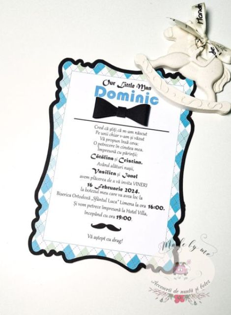 Invitatie botez Little man