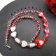 Colier handmade unicat - Inimi mbriate Simbol 