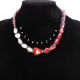 Colier handmade unicat - Inimi mbriate Simbol 