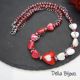 Colier handmade unicat - Inimi mbriate Simbol 