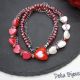 Colier handmade unicat - Inimi mbriate Simbol 