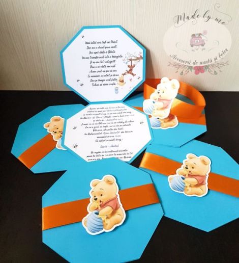 invitatie winnie the pooh fagure