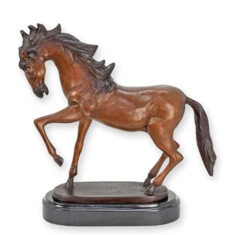 Cal la trap-statueta din bronz 