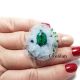 Inel din tulle roz lila chrysocolla IN067