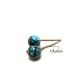 Inel reglabil doua sfere crazy lace albastre IN010