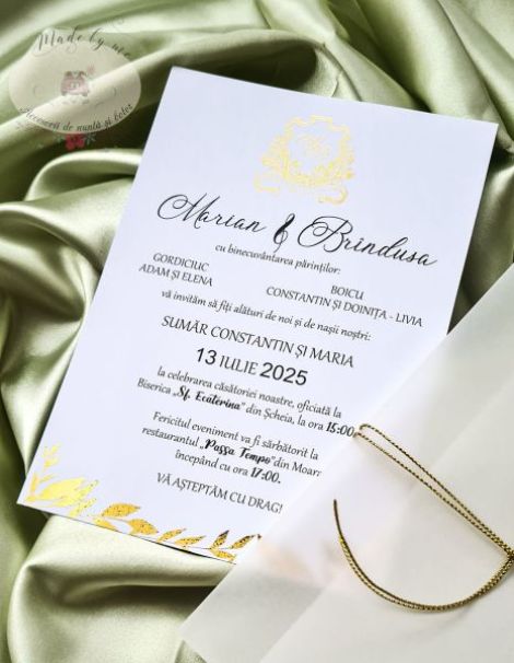 Invitatie nunta elemente folio