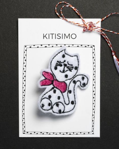 Kitisimo Martisor handmade - Brosa Pisica