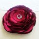 Brosa floare visinie cu cristale 14 cm