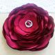 Brosa floare visinie cu cristale 14 cm