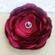 Brosa floare visinie cu cristale 14 cm