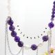 Colier handmade unicat - ametist cuart si perle c