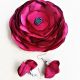 set floral brosa si cercei grena