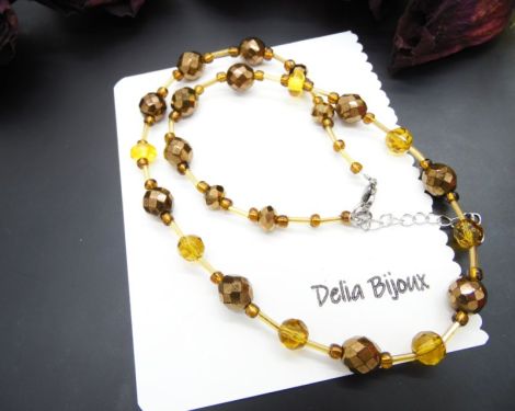 Colier handmade -margele nisip margele sticla co
