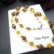 Colier handmade -margele nisip margele sticla co
