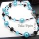 Colier handmade -margele nisip perle de sticla c