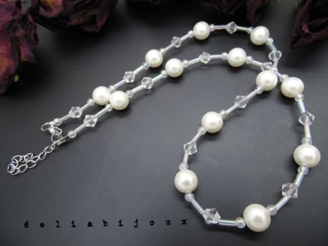 Colier handmade -margele nisip perle de sticla c