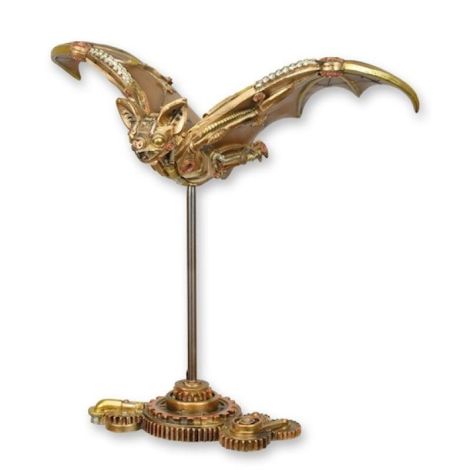 Liliac-statueta steampunk din rasini