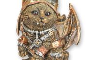 Pisica cu aripi-statueta steampunk din rasini