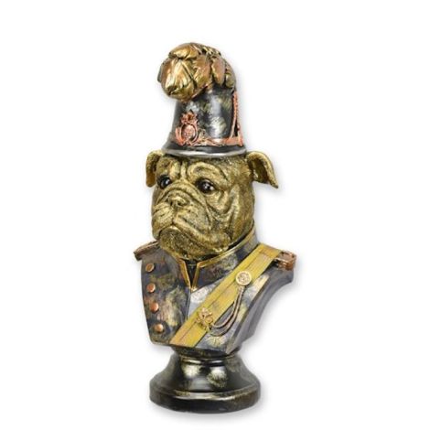 Buldog politist-statueta din rasini