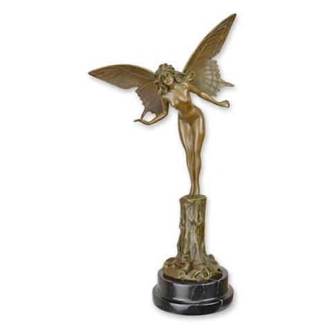 Zana-statueta din bronz cu un soclu din marmura