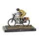 Biciclist-statueta bronz pictat