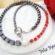 Colier handmade unicat - perla cultura hematit c