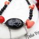 Colier handmade unicat - coral onix scoica cod1