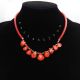 Colier handmade unicat - coral hematit cod1212