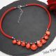 Colier handmade unicat - coral hematit cod1212