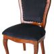 Scaun lemn mahon cu tapiterie catifea neagra