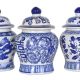 Set trei amfore chinezesti din ceramica pictata