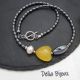 Colier handmade unicat - perla cultura agata hem