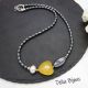 Colier handmade unicat - perla cultura agata hem