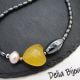 Colier handmade unicat - perla cultura agata hem