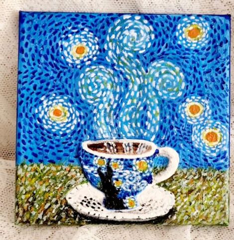 Tablou  pe canvas " Cafea si arta"