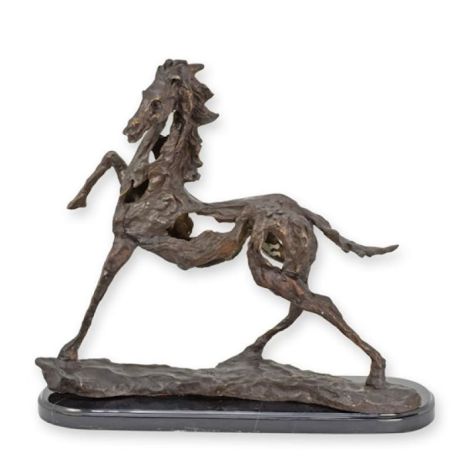 Cal-statueta moderna din bronz