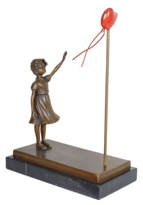Fata cu balon-statueta din bronz 