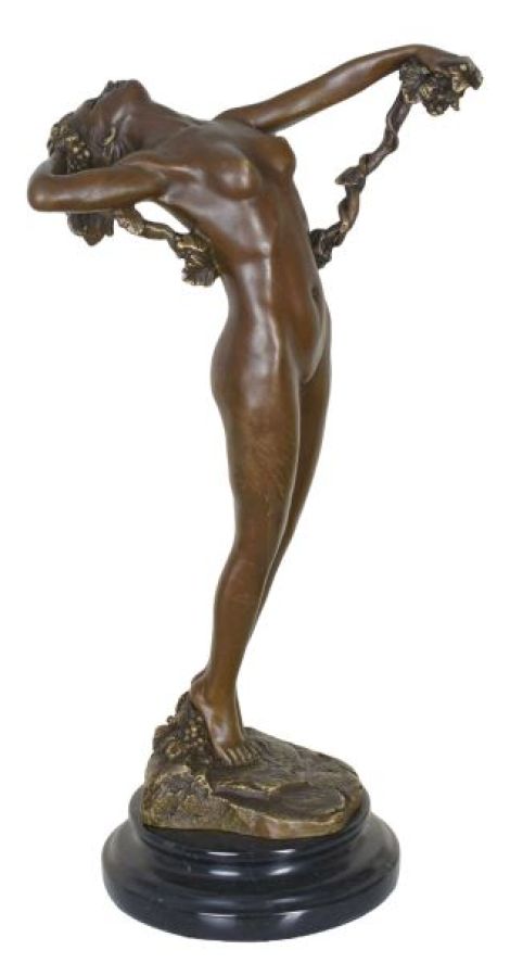 Vita de vie-statueta Art Deco din bronz