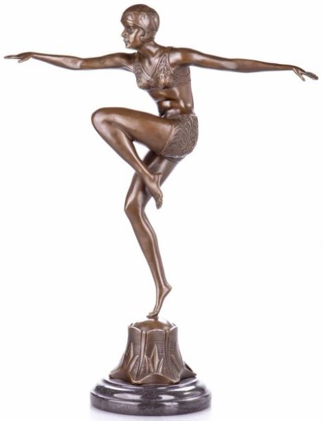 Dansatoare Art Deco-statueta din bronz